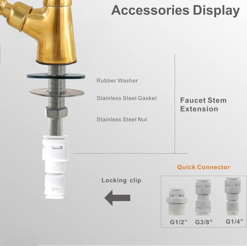 Unlacquered Brass Single Hole Faucet: Solid Brass Beverage Tap
